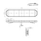 Blixtljusramp - 247 Lighting - Eclipse II - Full LED - 54.2" - 137.7cm - Klar - inklusive fäste - 10 blixtmönster - Bärnsten - R65-2 - 12V-24V - 