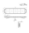 Flitsbalk - 247 Lighting - Eclipse II - Full LED - 138cm - inclusief voeten - 10 Flitspatronen - Amber - R65 - 12V-24V