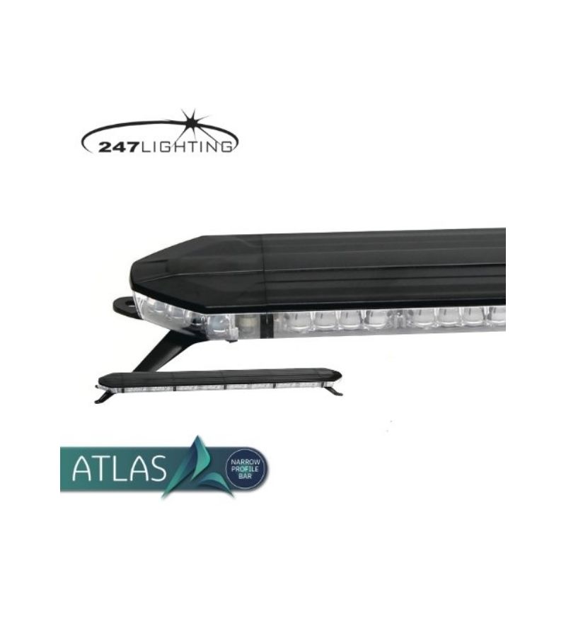 Blitzlicht-Balken - 247 Lighting - Atlas - Full LED - 70cm - inklusive Standbügel - 11 Blitzmuster - Amber - R65 - 12V-30V Blitzlicht-Balken - 247 Lighting - Atlas - Full LED - 70cm - inklusive Standbügel - 11 Blitzmuster - Amber - R65 - 12V-30V