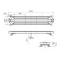 Flitsbalk - 247 Lighting - Atlas - Full LED - 25.1" - 63.7cm - Helder - inclusief voeten - 11 flitspatronen - Amber - R65 - 12V-30V