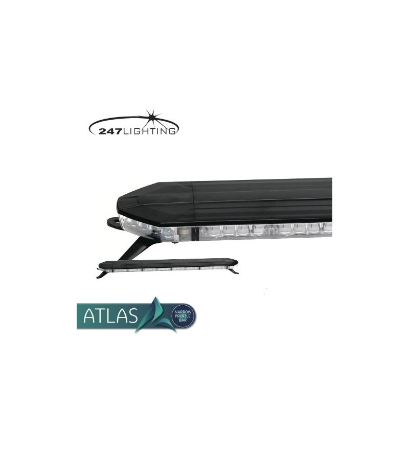 Flitsbalk - 247 Lighting - Atlas - Full LED - 96cm - inclusief voeten - 11 Flitspatronen - Amber - R65 - 12V-30V Flitsbalk - 247 Lighting - Atlas - Full LED - 96cm - inclusief voeten - 11 Flitspatronen - Amber - R65 - 12V-30V
