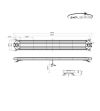 Blixtljusramp - 247 Lighting - Atlas - Full LED - 96cm - inklusive fäste - 11 Blixtmönster - Bärnsten - R65 - 12V-30V - 