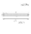 Flitsbalk - 247 Lighting - Atlas - Full LED - 127cm - inclusief voeten - 11 Flitspatronen - Amber - R65 - 12V-30V