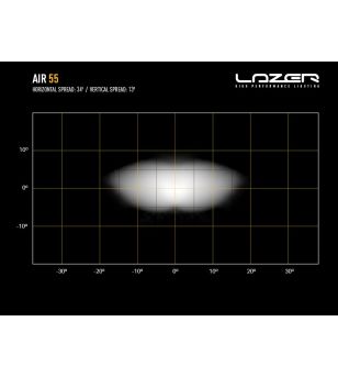 LED-ramp - Lazer - Air 55 - 16" - Positionsljus Vit/Bärnsten - flera blixtmönster - Driving -
