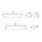 LED Light bar - Lazer - Air 90 - 16.2" - 41.1cm - Position light White/Amber - 2 flash patterns - Driving