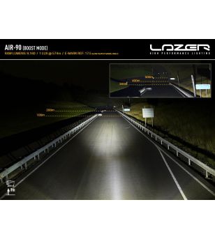 LED-ramp - Lazer - Air 90 - 16" - Positionsljus Vit/Bärnsten - flera blixtmönster - Driving -