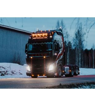 LED-ramp - Lazer - Air 90 - 16" - Positionsljus Vit/Bärnsten - flera blixtmönster - Driving -