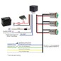 Kabelsats - Ledson - Connect - 3 lampor - max. 500W - 4 pinnar - Deutsch DT - 12V