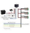 Kabelsats - Ledson - 3 lampor - Max 500W - 4 pinnar - Deutsch DT - 12V