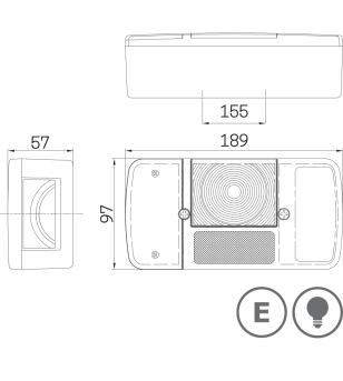 Achterlicht - SIM - 3127 - Verticaal - 19cm - Mistlamp - Multifunction - 12V-24V