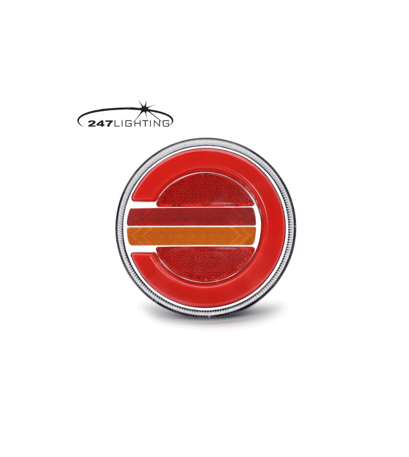 Tail light - 247 Lighting - Left - 14cm - LED - Dynamic indicator - Multifunction - 12V-30V Tail light - 247 Lighting - Left - 14cm - LED - Dynamic indicator - Multifunction - 12V-30V