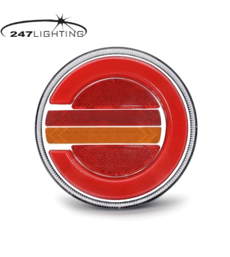 Rückleuchte - 247 Lighting - Links - 14cm - LED - Dynamisches Blinklicht - Multifunction - 12V-30V