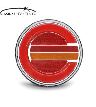 Achterlicht - 247 Lighting - Rechts - 14cm - LED - Dynamisch knipperlicht - Multifunction - 12V-30V