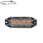 Warning light - 247 Lighting - 8-Led - 3.9" - 9.8cm - Clear - 11 flash patterns - Amber - R65-2 - 12V-24V