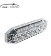 Blixtljus - 247 Lighting - 12-Led - 13cm - 11 Blixtmönster - Bärnsten - R65 - 12V-24V -