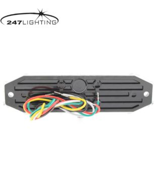 Warning light - 247 Lighting - 12-Led - 13cm - 11 Flash patterns - Amber - R65 - 12V-24V