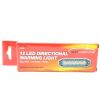 Warning light - 247 Lighting - 12-Led - 13cm - 11 Flash patterns - Amber - R65 - 12V-24V