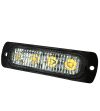 Warning light - 247 Lighting - 4-Led - 10cm - 19 Flash patterns - Amber - 12V-30V