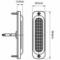 Warning light - 247 Lighting - 4-Led - 3.8" - 9.7cm - Clear - 19 flash patterns - Amber - 12V-30V Warning light - 247 Lighting - 4-Led - 3.8" - 9.7cm - Clear - 19 flash patterns - Amber - 12V-30V