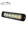 Flitser - 247 Lighting - 6-Led - 11cm - 19 Flitspatronen - Amber - 12V-30V