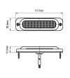 Flitser - 247 Lighting - 6-Led - 11cm - 19 Flitspatronen - Amber - 12V-30V