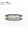Blixtljus - 247 Lighting - Slimline 3-Led - 8cm - 18 Blixtmönster - Bärnsten - R65 - 12V-24V -