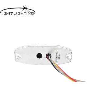 Warning light - 247 Lighting - Slimline 3-Led - 8cm - 18 Flash patterns - Amber - R65 - 12V-24V