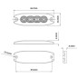 Blixtljus - 247 Lighting - Slimline 4-Led - 3.9" - 9.9cm - Klar - 18 blixtmönster - Bärnsten - R65 - 12V-24V - Blixtljus - 247 Lighting - Slimline 4-Led - 3.9" - 9.9cm - Klar - 18 blixtmönster - Bärnsten - R65 - 12V-24V -