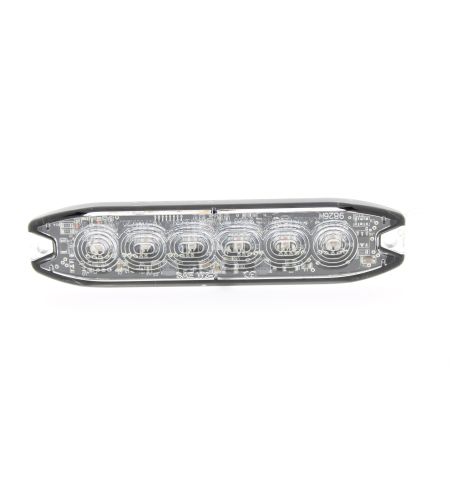Blixtljus - 247 Lighting - Slimline 6-Led - 13cm - 18 Blixtmönster - Bärnsten - R65 - 12V-24V -