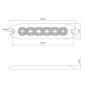 Flitser - 247 Lighting - Slimline 6-Led - 5.2" - 13.1cm - Helder - 18 flitspatronen - Amber - R65 - 12V-24V Flitser - 247 Lighting - Slimline 6-Led - 5.2" - 13.1cm - Helder - 18 flitspatronen - Amber - R65 - 12V-24V