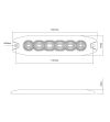 Blixtljus - 247 Lighting - Slimline 6-Led - 13cm - 18 Blixtmönster - Bärnsten - R65 - 12V-24V -