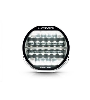 Extraljus - Lazer - Sentinel 9 - Highline - 9'' - vit - Gen2 - Positionsljus Vit/Bärnsten - Driving 