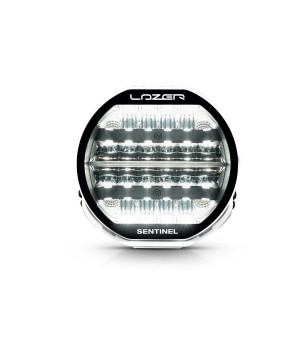 Extraljus - Lazer - Sentinel 9 - Highline - 8.9" - 22.5cm - Vit - Gen2 - Positionsljus Vit/Bärnsten - 2 blixtmönster - Driving -