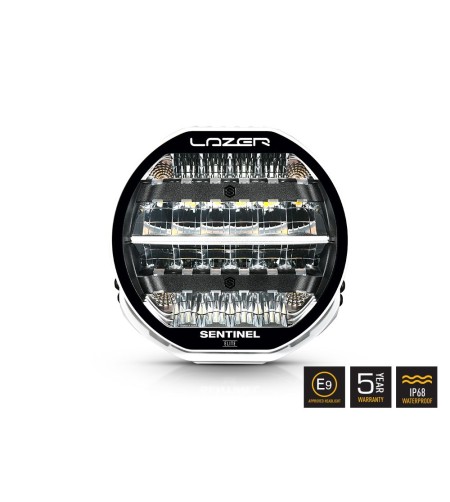 Extraljus - Lazer - Sentinel 9 - Elite - 9'' - vit - Gen2 - Driving