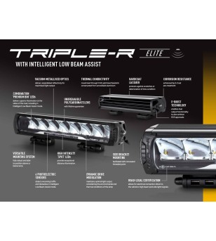 LED Lightbar - Lazer - Triple-R 1000 - Elite - I-LBA - 16" - Positionslicht Weiß/Amber - Driving 