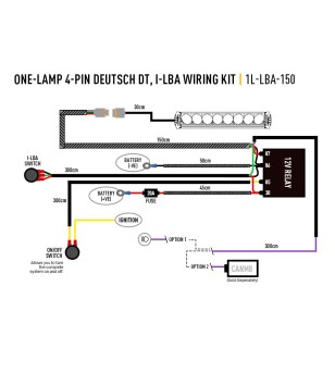 LED-ramp - Lazer - Triple-R 1000 - Elite - I-LBA - 16.1" - 41cm - Positionsljus Vit/Bärnsten - Driving 