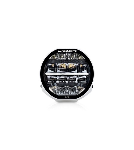 Extraljus - Lazer - Sentinel 7 - Elite - 7'' - vit - Positionsljus Vit/Bärnsten - Driving 