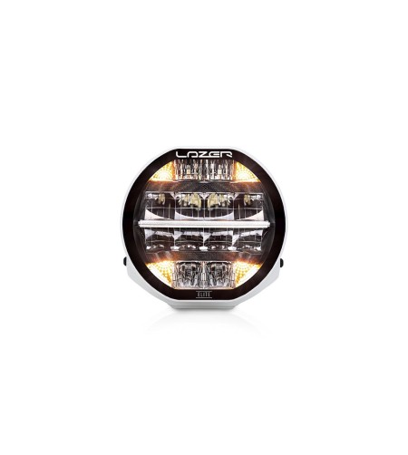 Extraljus - Lazer - Sentinel 7 - Elite - 7" - 17.8cm - Vit - Positionsljus Vit/Bärnsten - Driving 