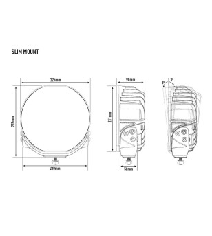 Extraljus - Lazer - Sentinel 9 - Elite - 9'' - vit - Positionsljus Vit/Bärnsten - Driving 