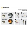 Extraljus - Lazer - Sentinel 9 - Elite - 9'' - vit - Positionsljus Vit/Bärnsten - Driving 
