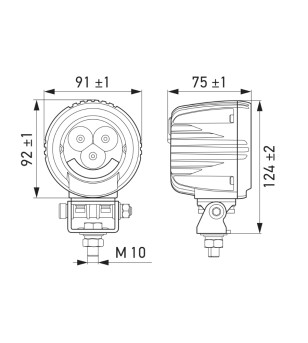 Work light - Hella - R2100 2.0 - White/Amber - Position light - Work / Scene