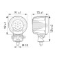 Work light - Hella - R2100 2.0 - 3.6" - 9.1cm - White/Amber - Position light - Work / Scene