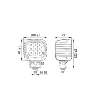 Work light - Hella - S3000 2.0 - White/Amber - Position light - Work / Scene