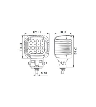 Werklamp - Hella - S5000 2.0 - Wit/Amber - Positielicht - Work / Scene
