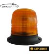 Varningsljus - 247 Lighting - Explorer - 3 Bult Fästning - 15cm - 4 Blixtmönster - Bärnsten - R65 - 12V-24V - 