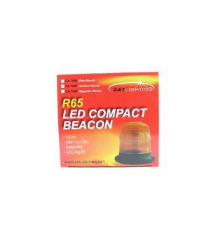 Varningsljus - 247 Lighting - Explorer - 3 Bult Fästning - 15cm - 4 Blixtmönster - Bärnsten - R65 - 12V-24V - 