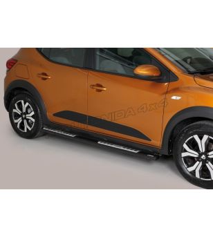  Seitenschutzbügel - Misutonida - Design - Oval - Schwarz matt - Dacia - Sandero - Stepway - 2021+