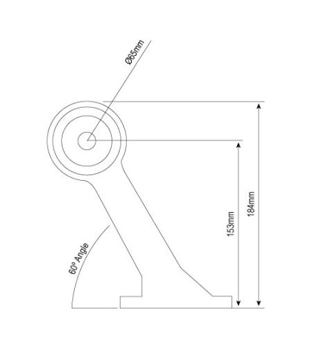 Breedtelamp - 247 Lighting - Stalk 60 - Links - 7.2" - 18.4cm - 12V-30V