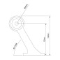 Side marker light - 247 Lighting - Stalk 60 - Left - 7.2" - 18.4cm - 12V-30V