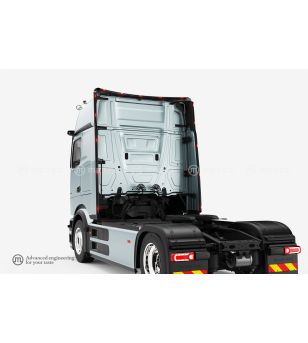 Inox Parts - Metec - R-rail Aerokit - LED - Black - Mercedes - Actros - L - 2500mm Cab - Giga - 2025+